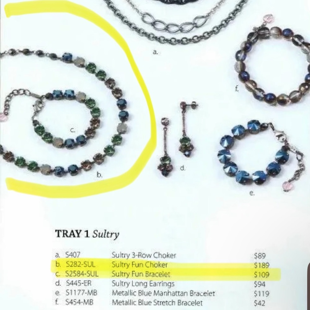 Sabika Jewelry Sultry Fun Choker Bracelet and Earrings set - Picture 9 of 9
